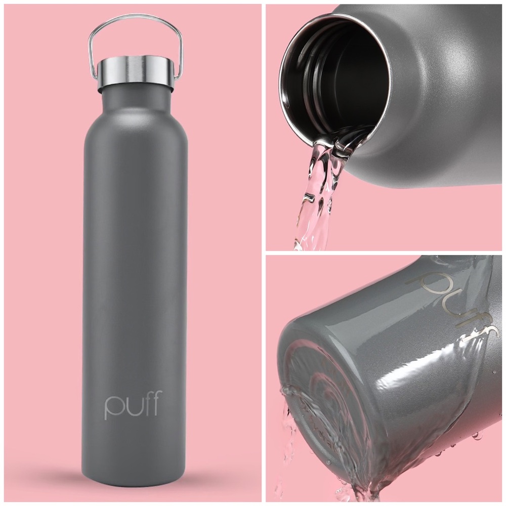 💧 Puff, Grey Matte Insulated Hanger Bottle